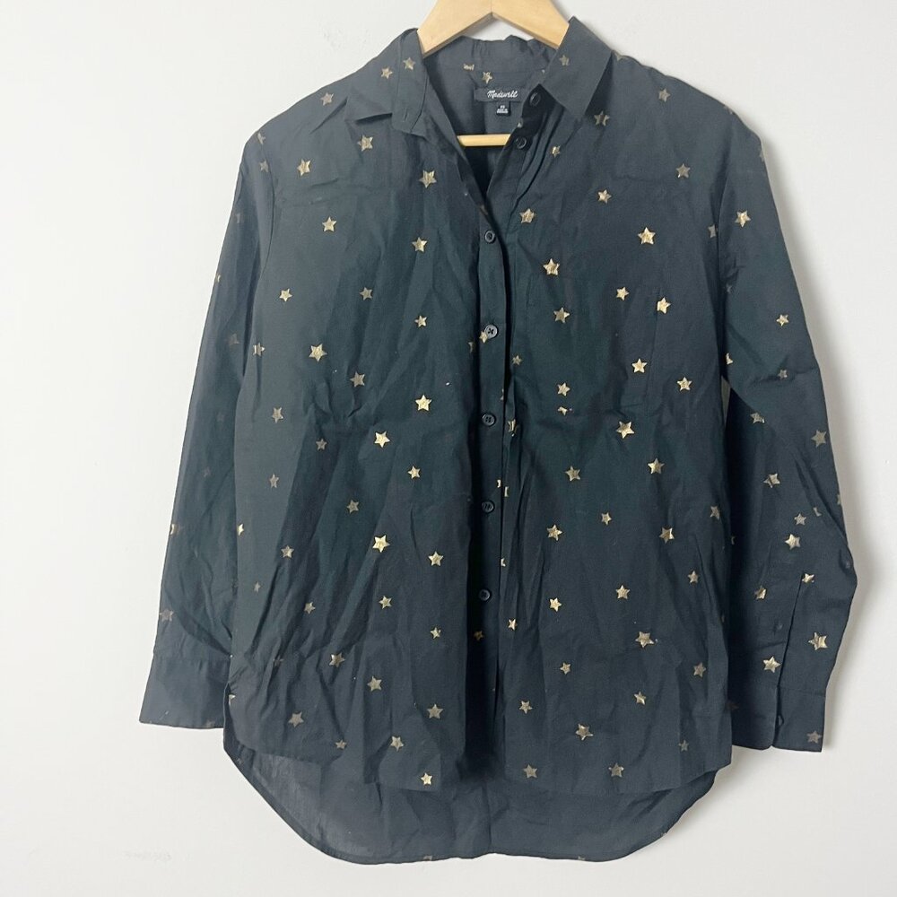 Madewell Oversized Ex-Boyfriend Star Button Down Shirt XS - Picture 3 of 5